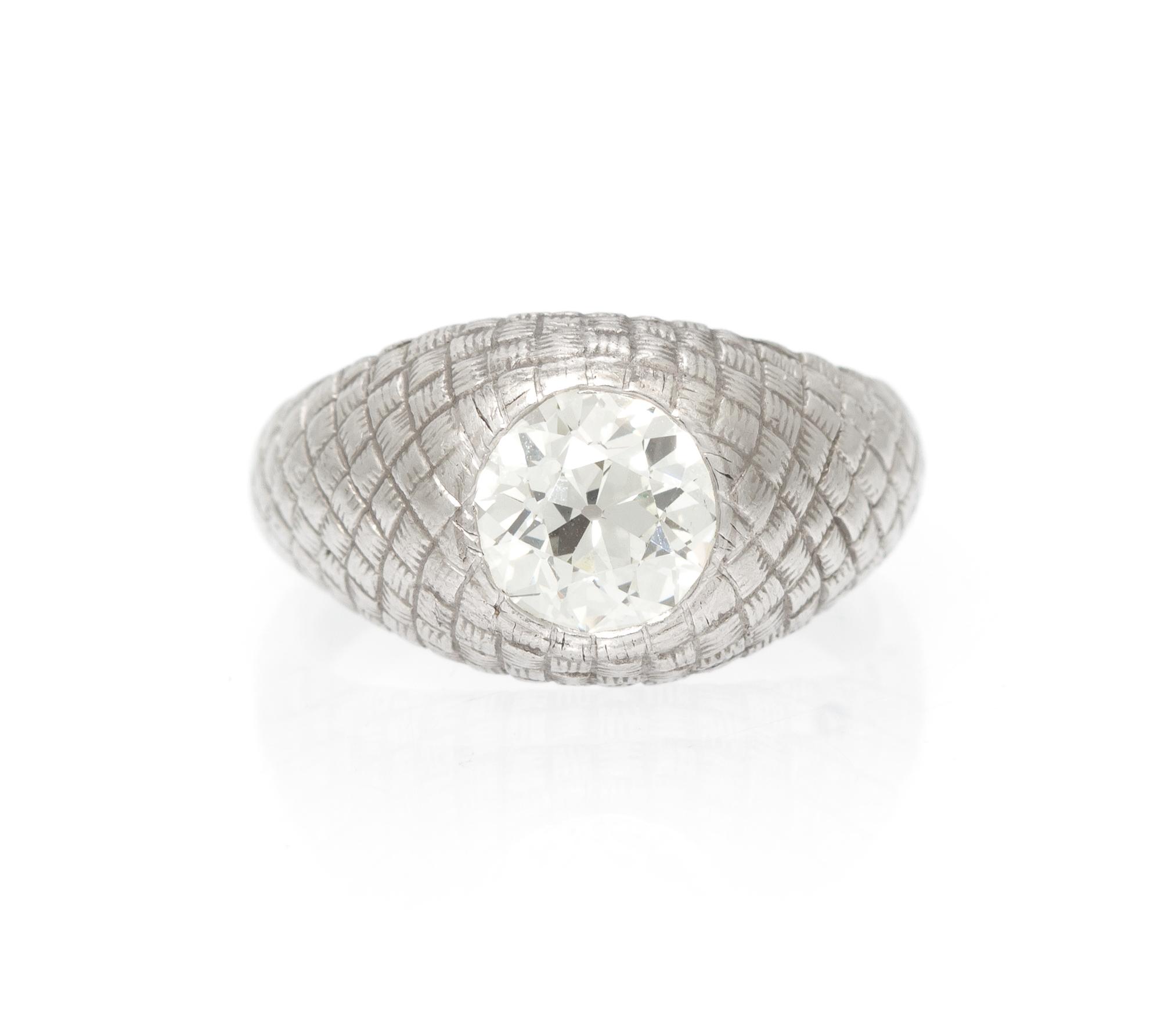 A Platinum and Diamond Ring, 5.10 dwts.