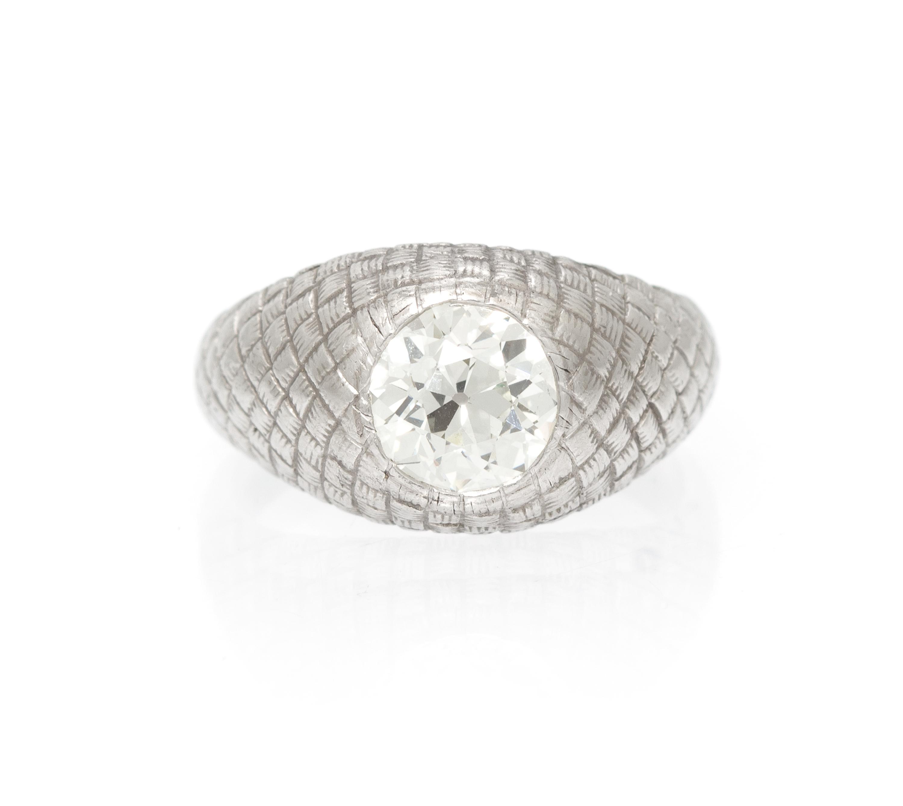 A Platinum and Diamond Ring, 5.10 dwts.