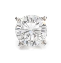 A White Gold and Diamond Stud Earring, 0.50 dwts.