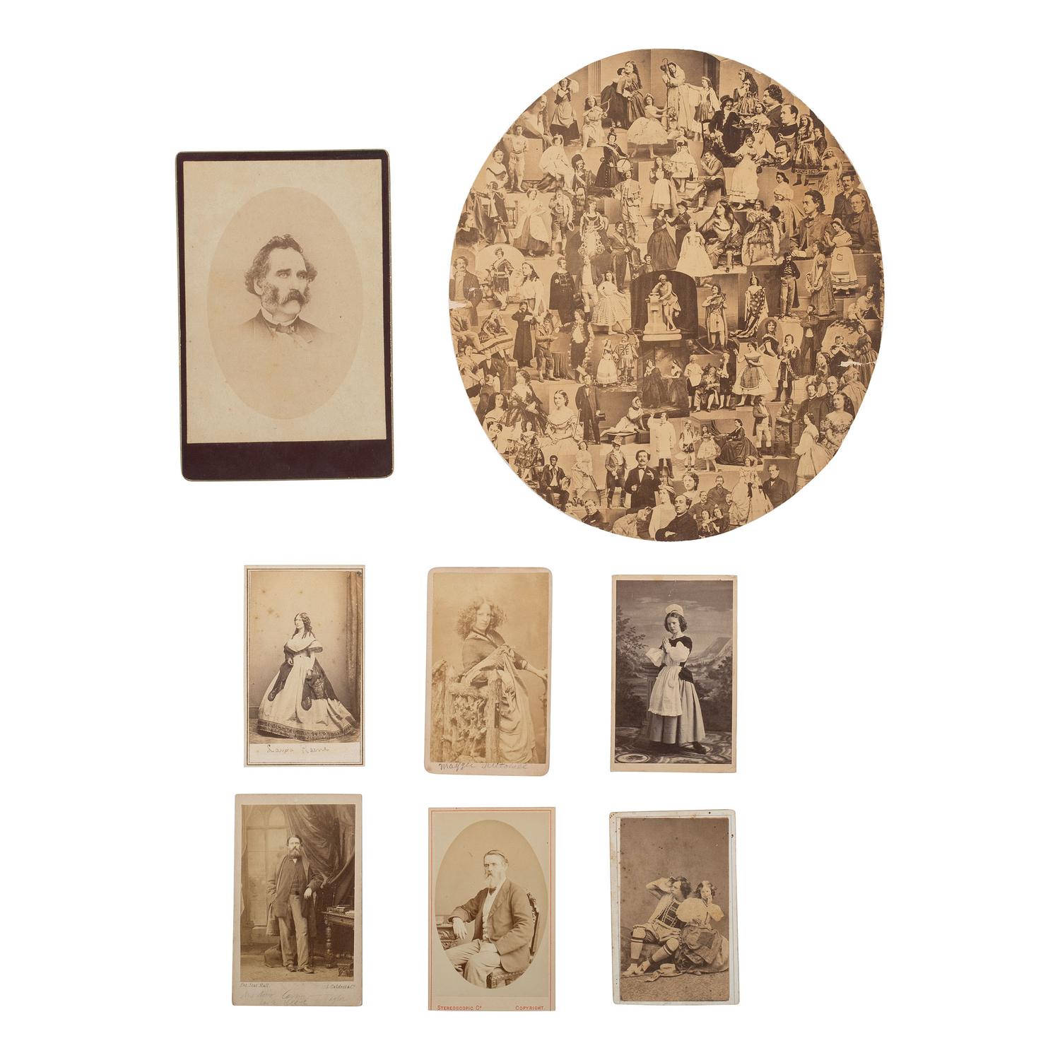 [Lincoln, Abraham] Group of 16 Items Related to Ford's Theatre Performers, incl. Sothern and Keene.