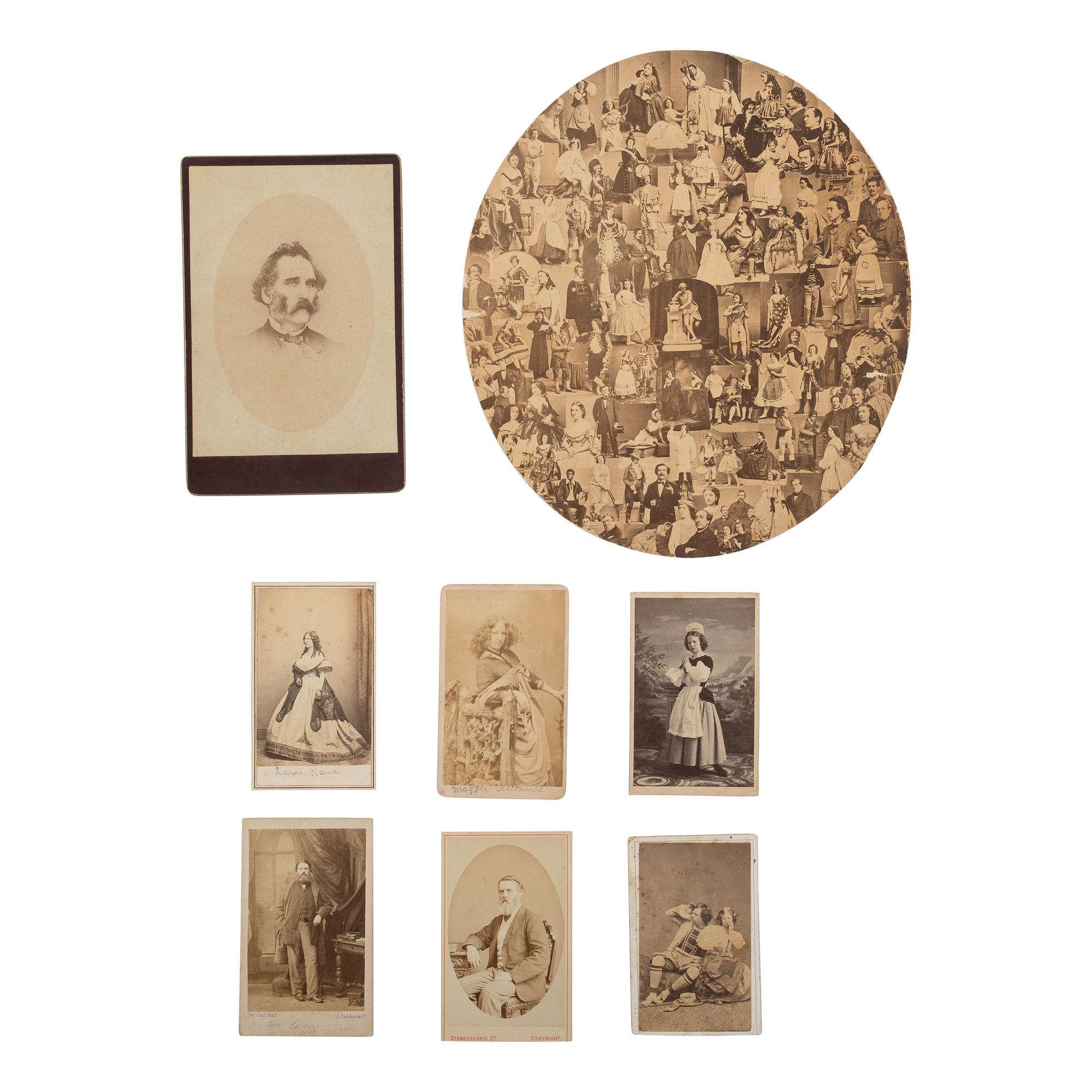 [Lincoln, Abraham] Group of 16 Items Related to Ford's Theatre Performers, incl. Sothern and Keene.