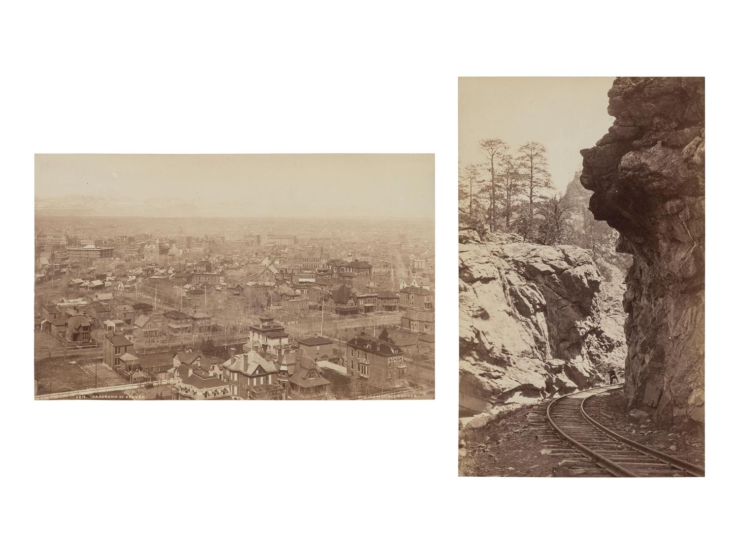 JACKSON, William Henry (1843-1942). Suite of 38 albumen photographs: Rocky Mountain Railroad Album, Steam and Steel Across the Great Divide, Silverton Colorado, Silverton Sultan, 1883.