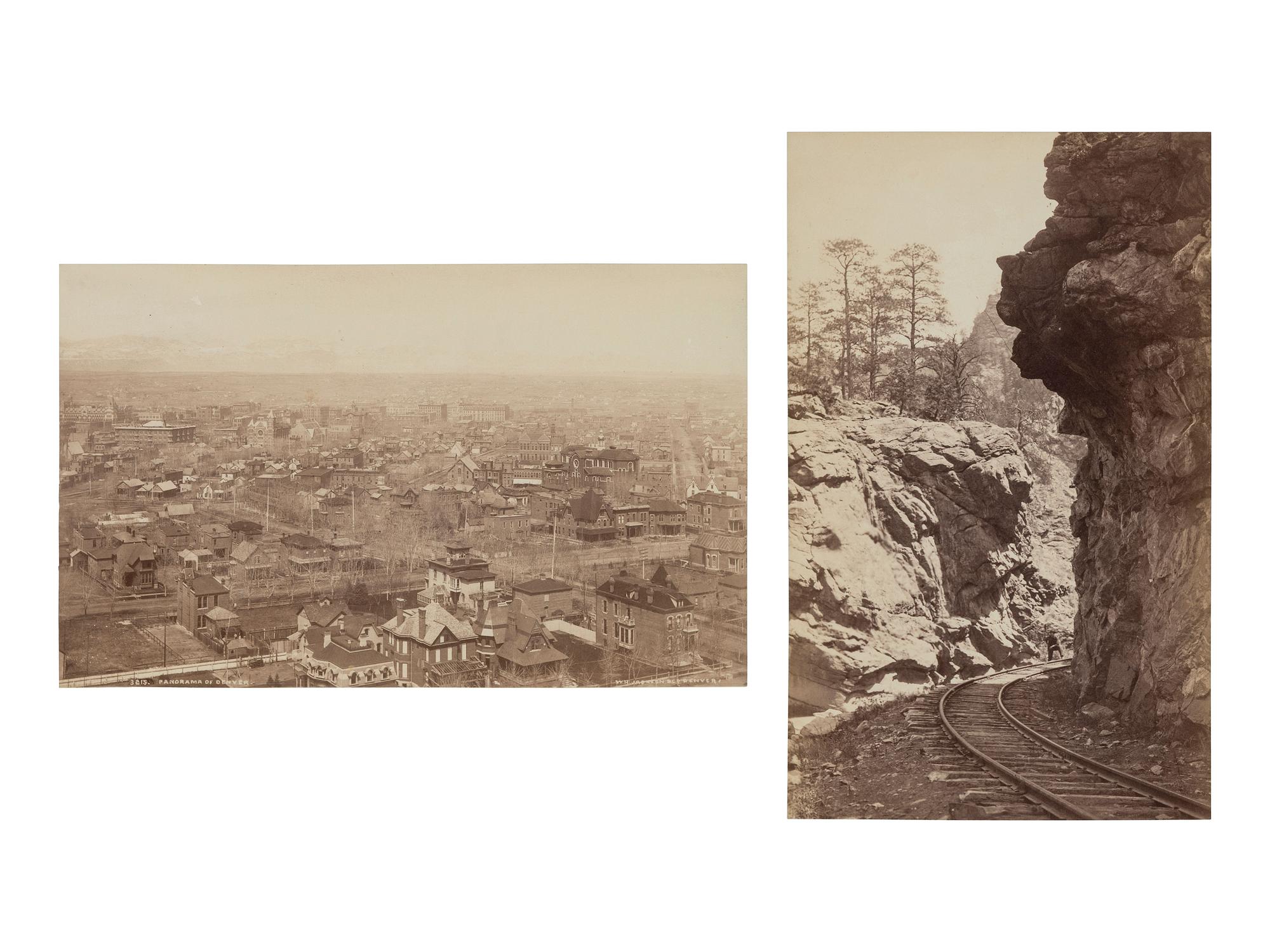 JACKSON, William Henry (1843-1942). Suite of 38 albumen photographs: Rocky Mountain Railroad Album, Steam and Steel Across the Great Divide, Silverton Colorado, Silverton Sultan, 1883.
