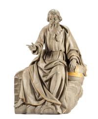 An Italian Painted and Parcel Gilt Figure Height 61 x width 44 x depth 19 inches. — 18TH/19TH CENTURY
