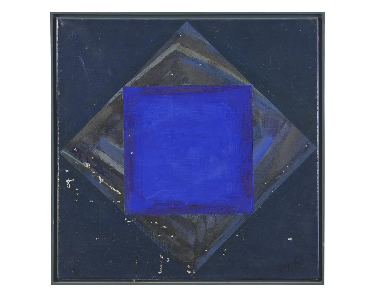 Blaues Dreieck, Blauer Quadrat and Blauer Kreis (three works), 1989