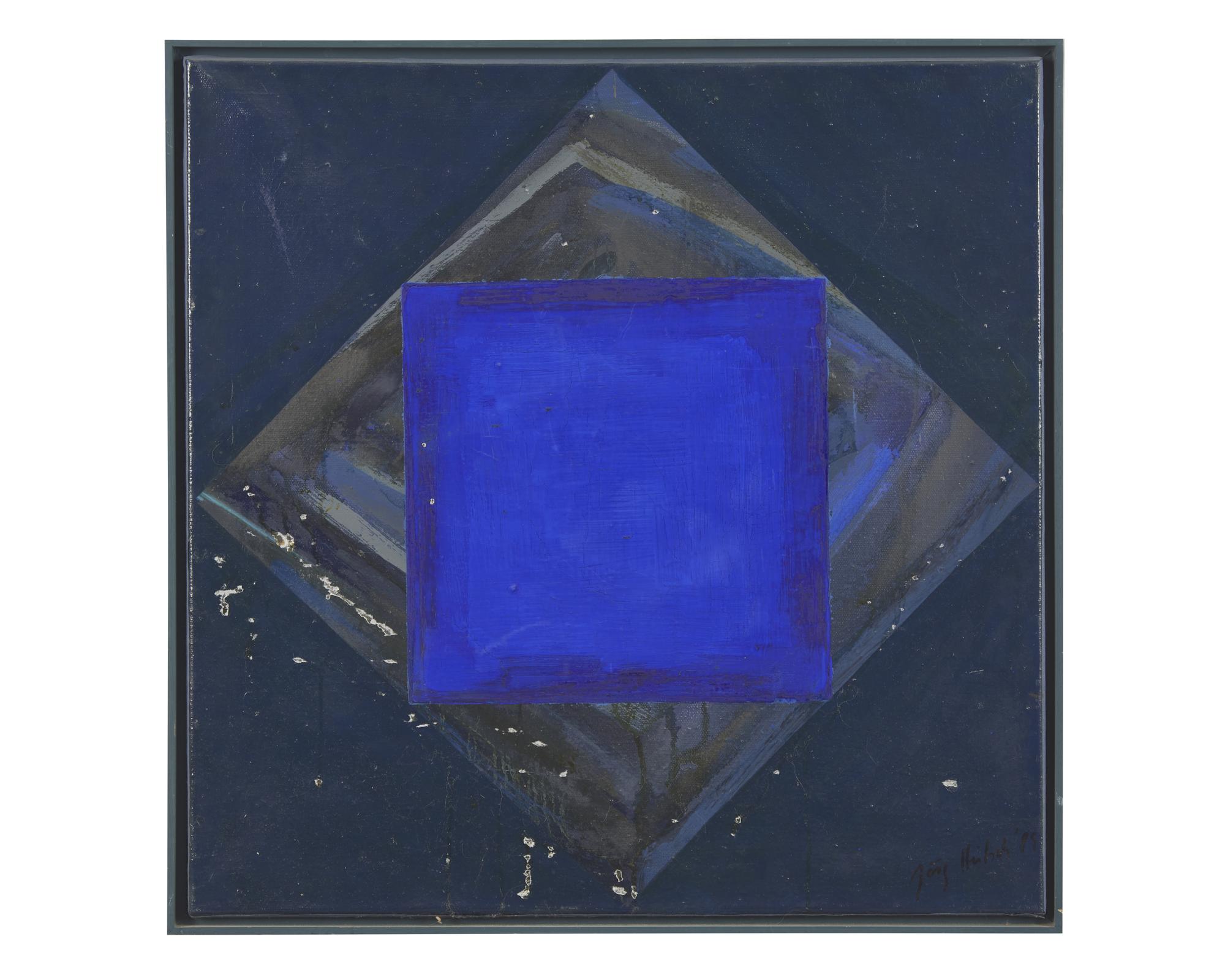 Blaues Dreieck, Blauer Quadrat and Blauer Kreis (three works), 1989