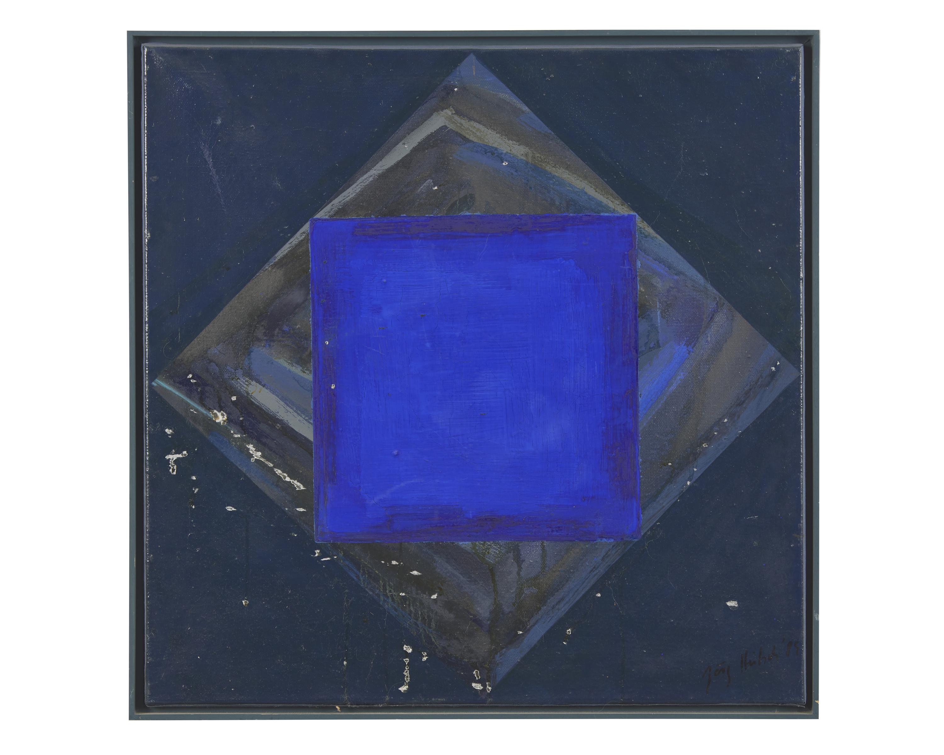 Blaues Dreieck, Blauer Quadrat and Blauer Kreis (three works), 1989