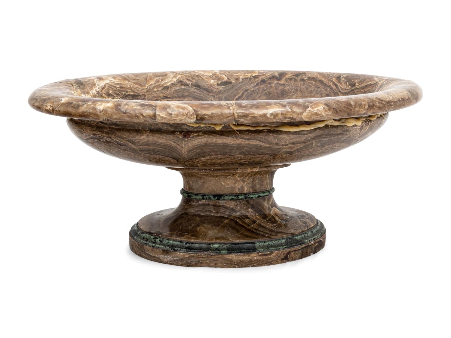 A Pair of Italian Alabaster Tazze