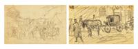 Study for Fryeburg Fair II; together with a companion (2)