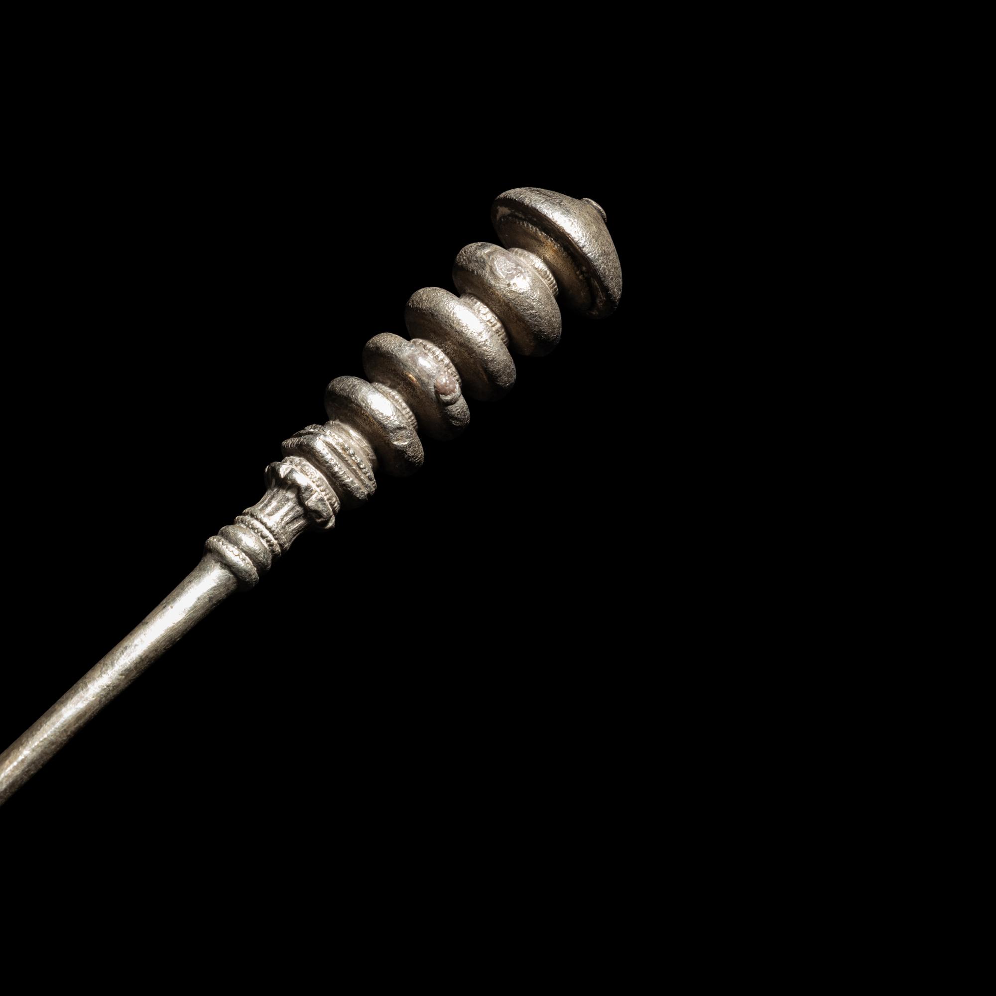 A Pair of Etruscan or Greek Silver Pins