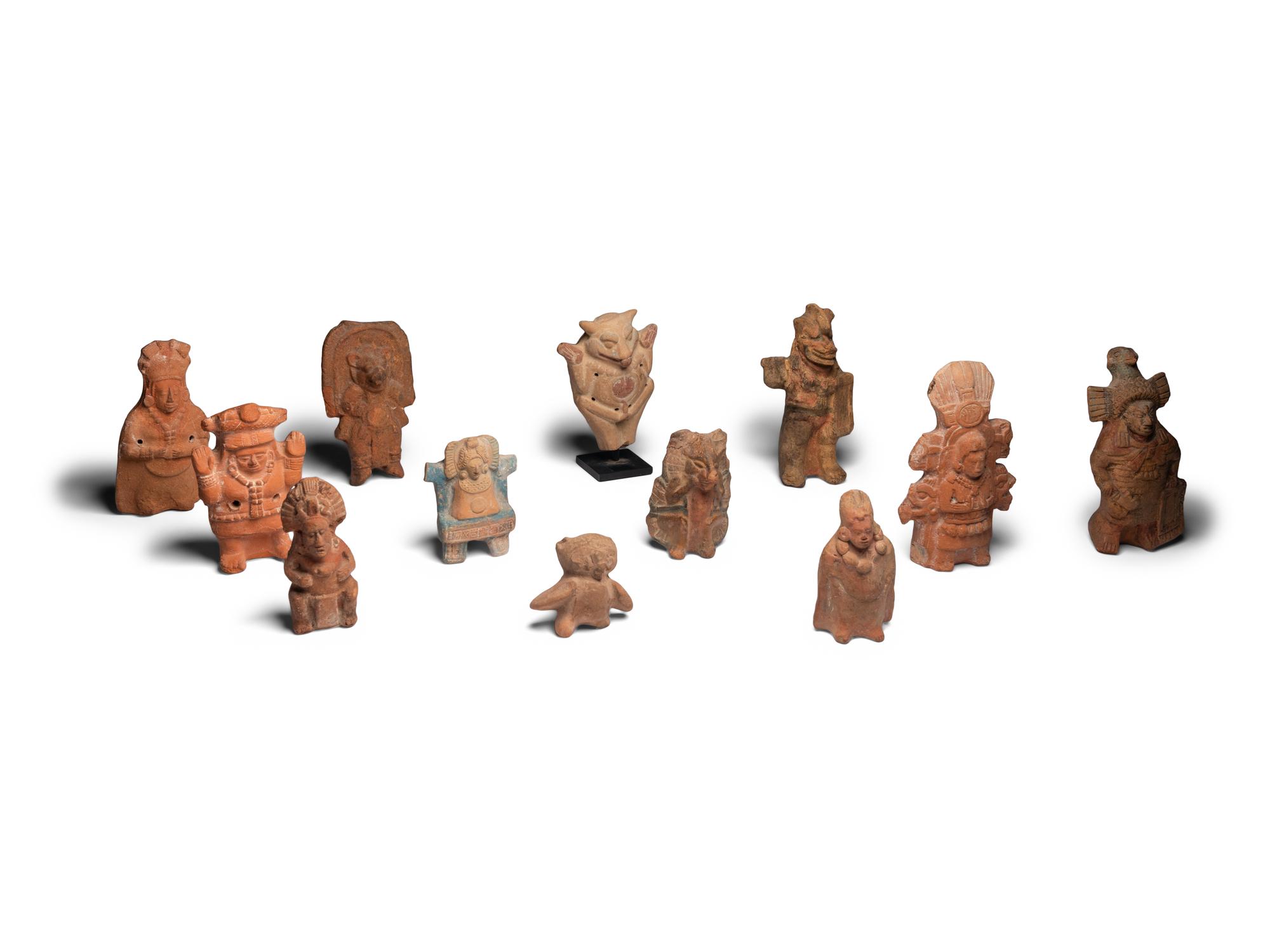 Twelve Maya Terracotta Ocarinas
