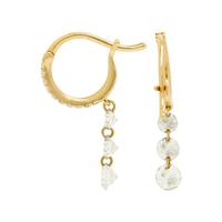 RAPHAELE CANOT, YELLOW GOLD AND DIAMOND 'SET FREE' EARRINGS