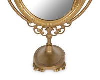 An Art Nouveau Silvered Metal Dressing Table Mirror — 20th Century