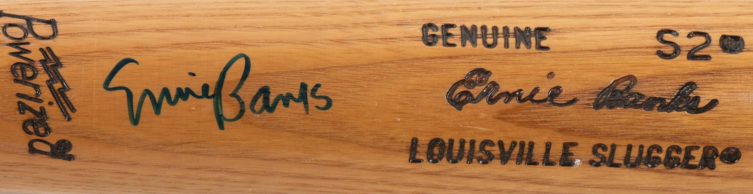 An Ernie Banks Signed Autograph Louisville Slugger Game Model Bat (BAS Beckett Authentication Services Certified),