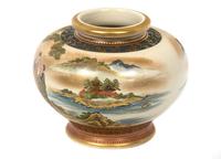 A Japanese Satsuma Porcelain Vase Height 7 inches. — 20TH CENTURY