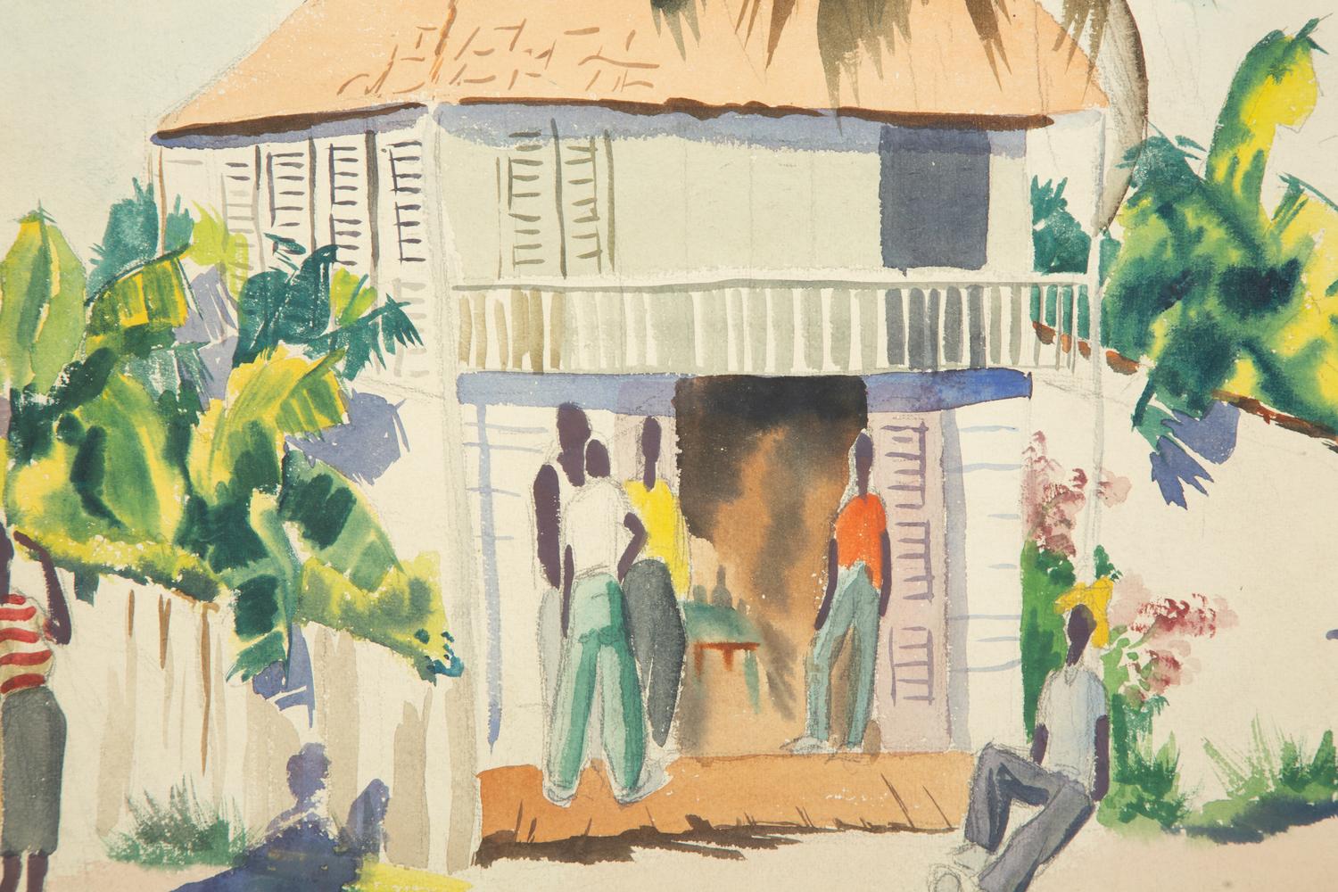 Group of People in a Village