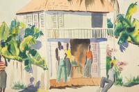 Group of People in a Village