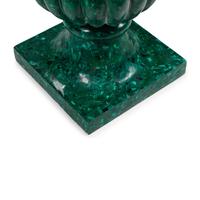 A Large Malachite Veneered Urn