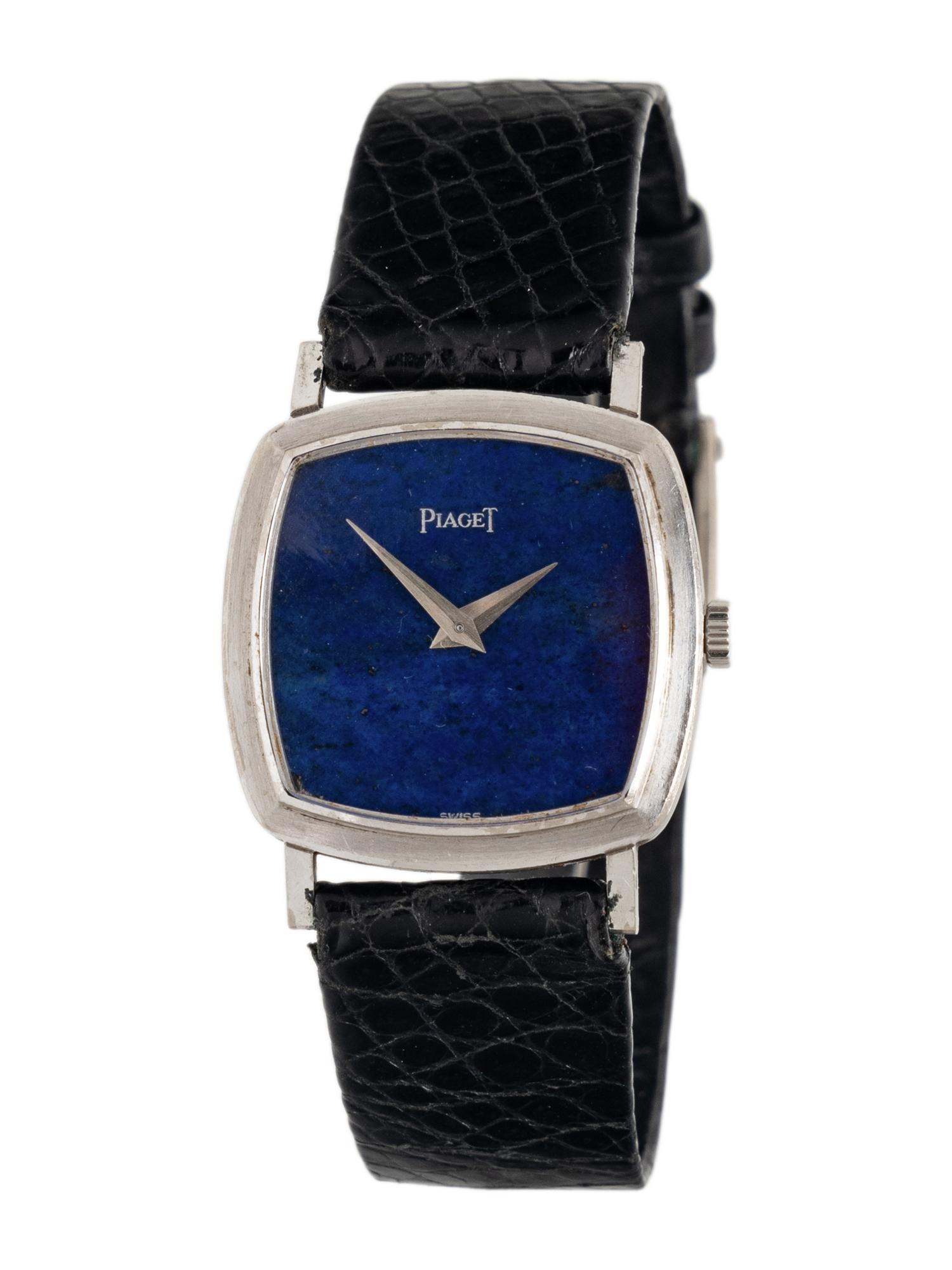 PIAGET, WHITE GOLD AND LAPIS LAZULI WATCH