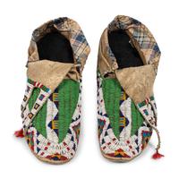 Sioux Beaded Hide Moccasins