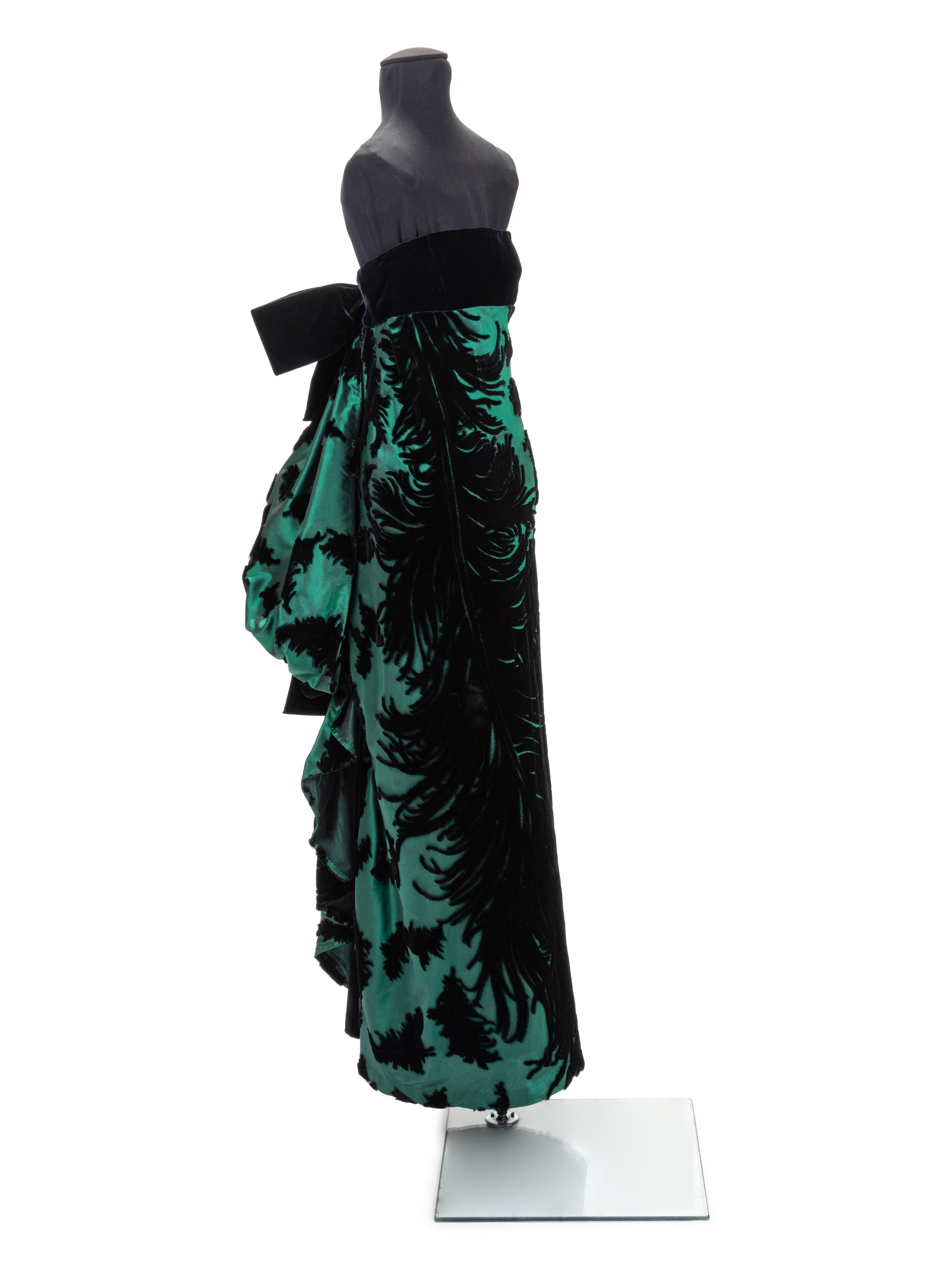 Two Designer Evening Items: One Yves Saint Laurent Ensemble, One Bill Blass Dress 1980-90s
