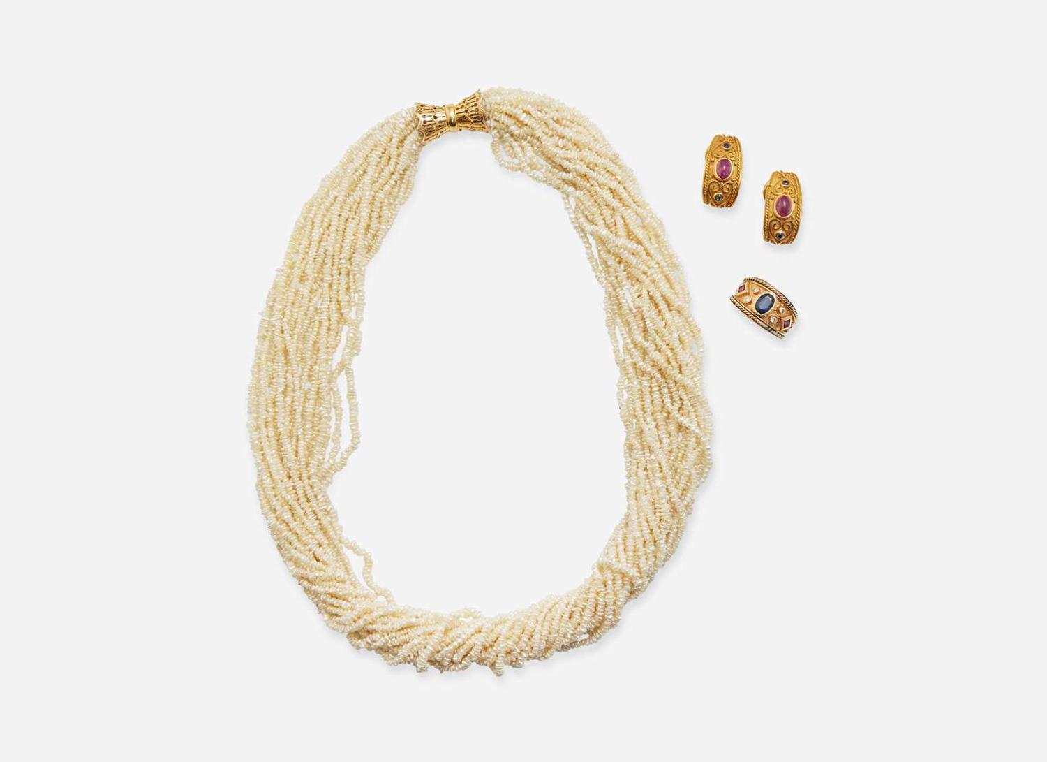 A Collection of Etruscan Revival Jewelry