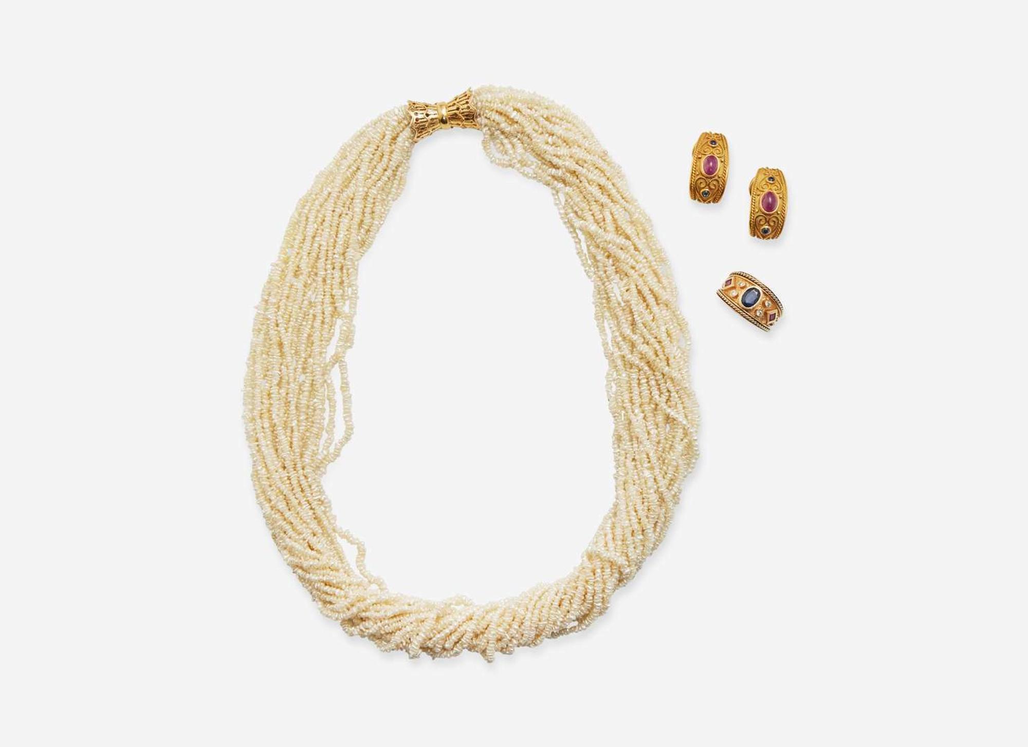 A Collection of Etruscan Revival Jewelry