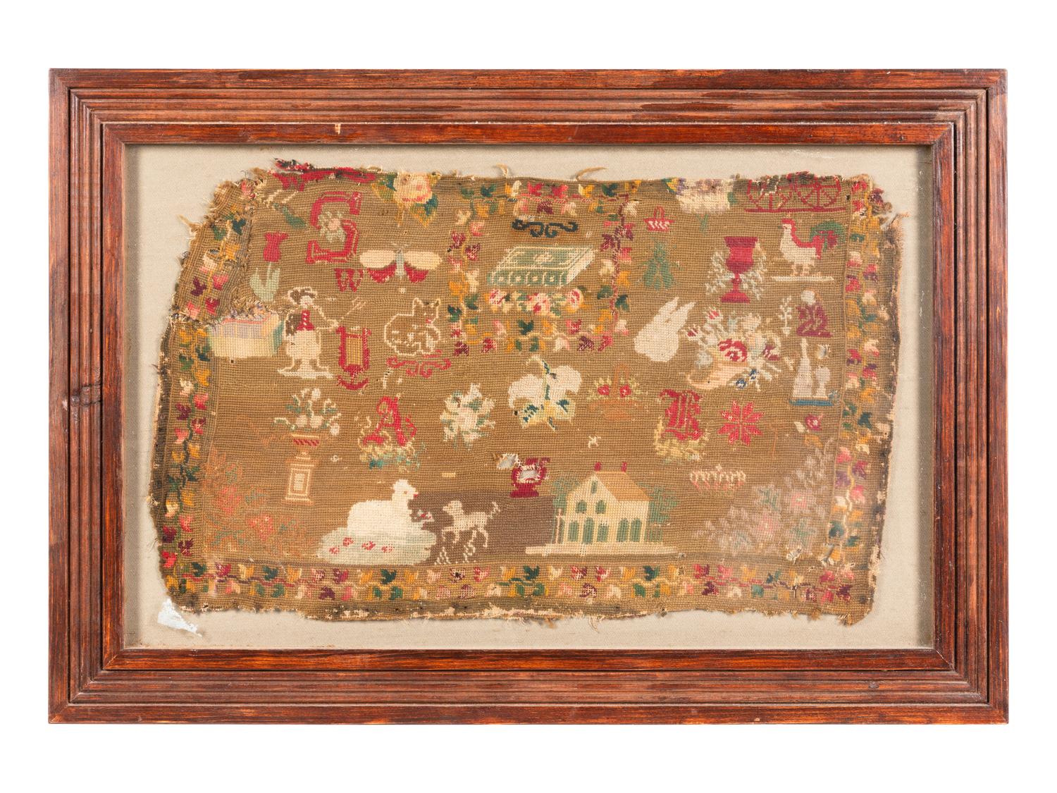 A Vermont Needlework Footstool Sampler