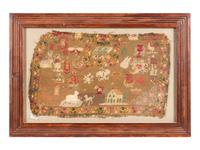 A Vermont Needlework Footstool Sampler