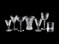 A Group of Cut-Glass Stemware Articles