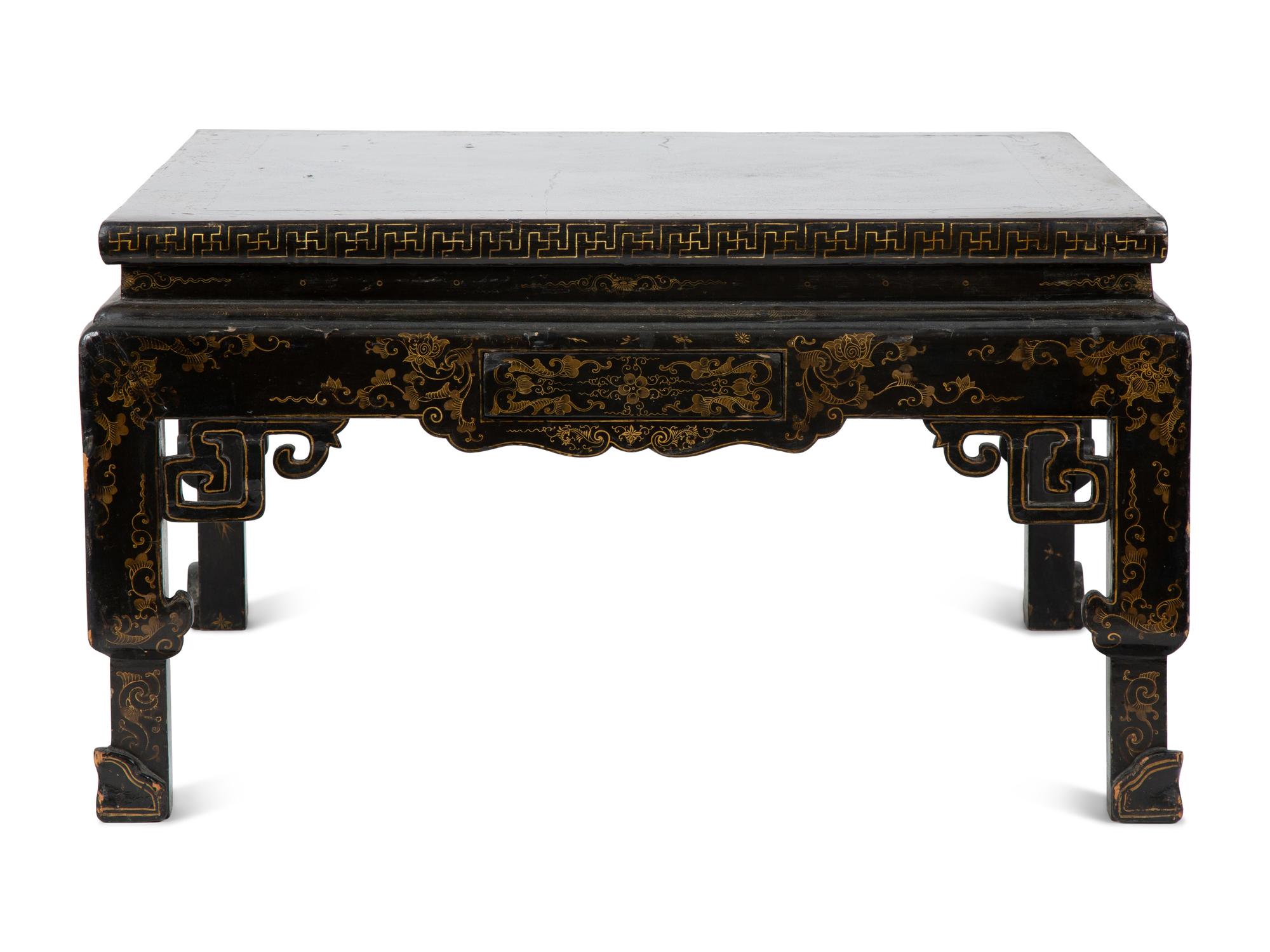A Chinese Carved and Lacquered Low Table — LATE 18TH CENTURY