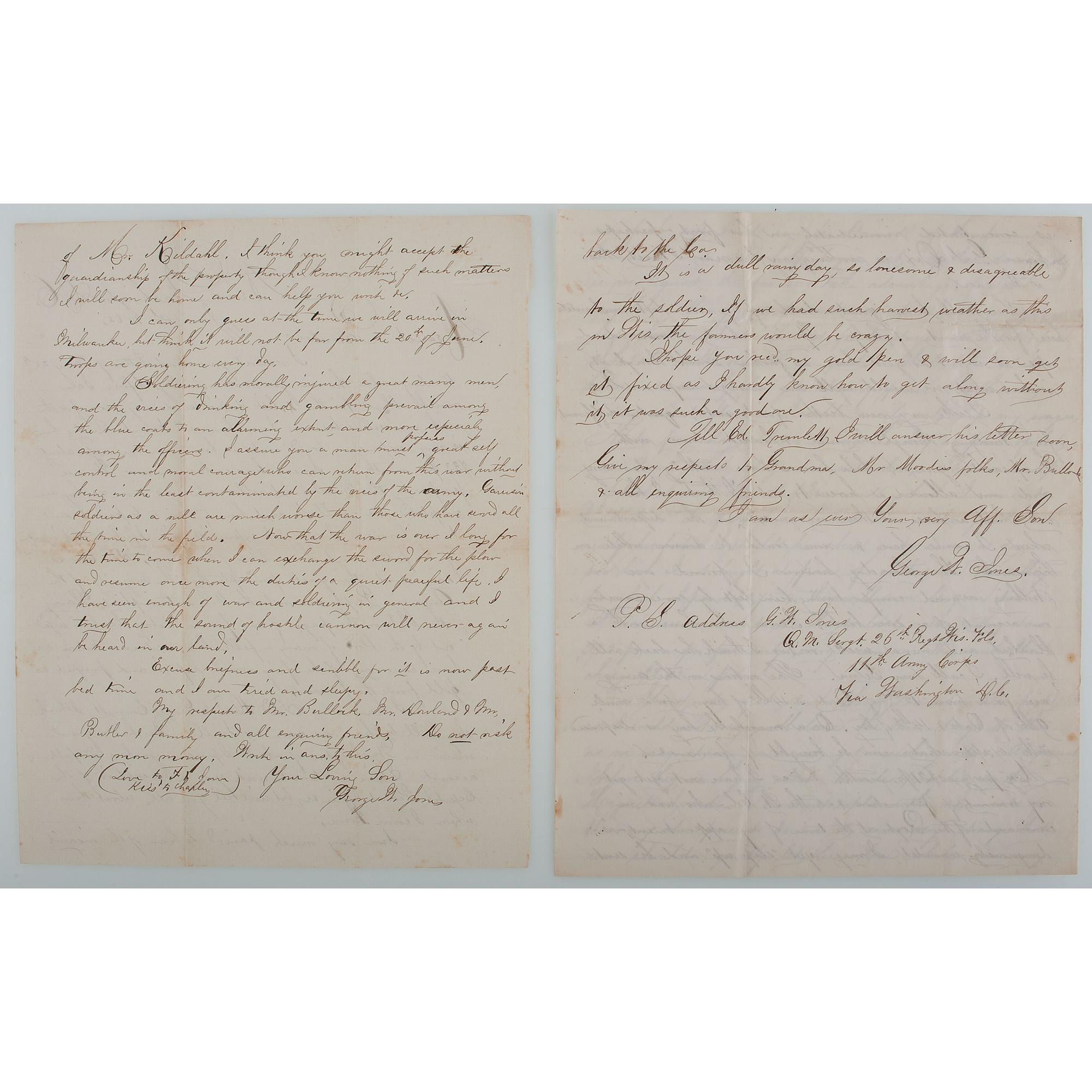 Civil War Archive of George W. Jones, 26th Wisconsin Infantry