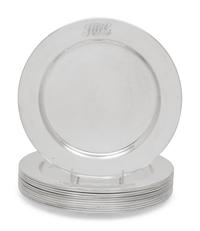 A Set of Twelve American Silver Plates