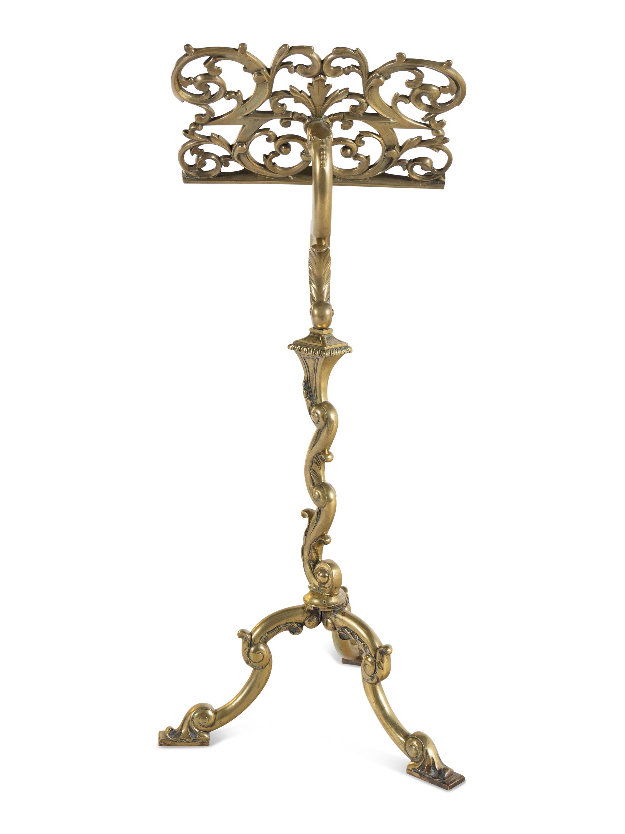 A Dutch Baroque Style Brass Music Stand