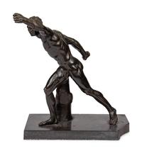 A Patinated Bronze Model of The Borghese Gladiator