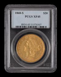 A United States 1868-S Liberty Head $20 Gold Coin