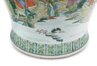 A Pair of Famille Verte Porcelain Jars