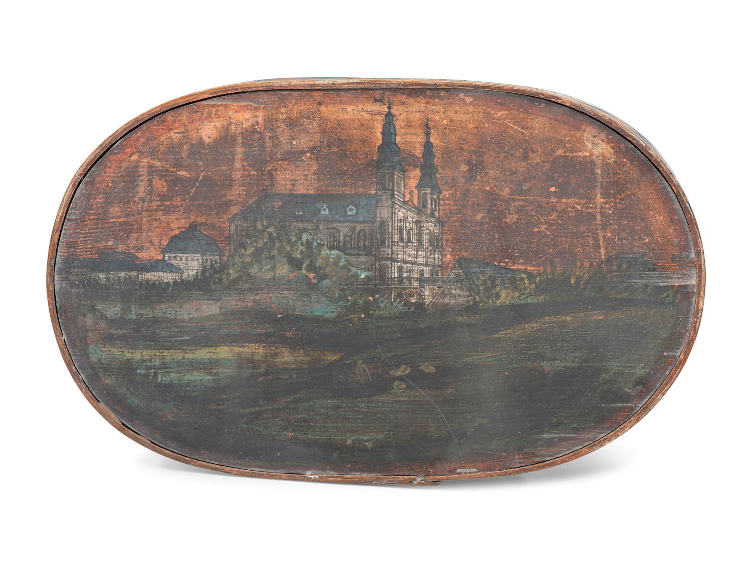 A North European Polychrome Decorated Storage Box