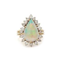 OPAL AND DIAMOND RING