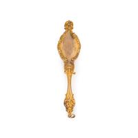 ANTIQUE, YELLOW GOLD AND MULTIGEM LORGNETTE