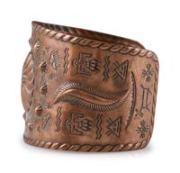 Fred Harvey Era Copper Trade Cuff Bracelet