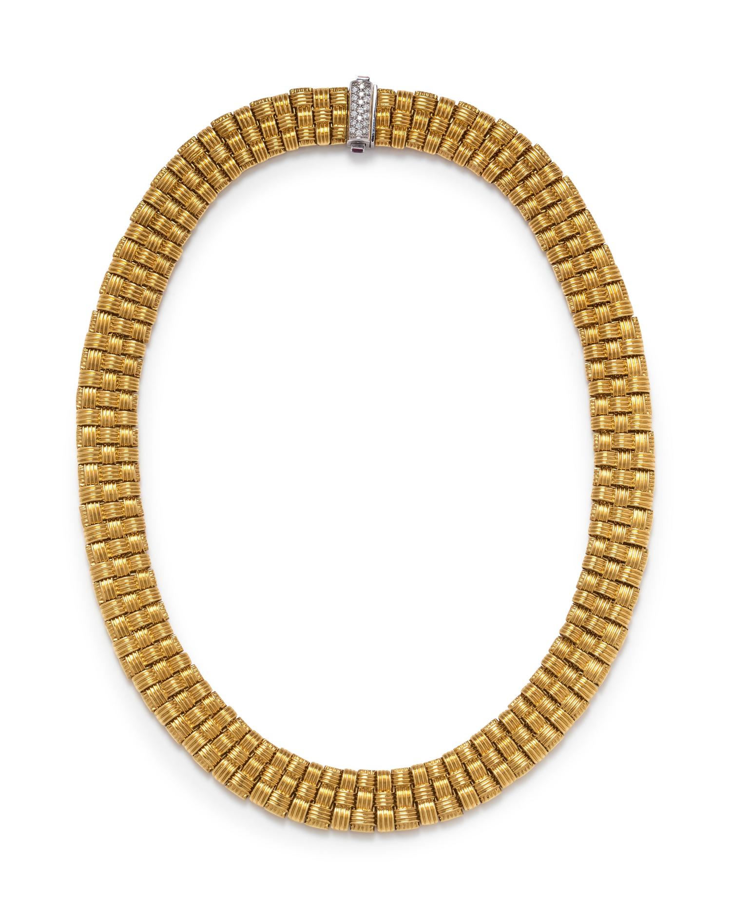 Roberto Coin, Yellow Gold and Diamond 'Appassionata' Necklace