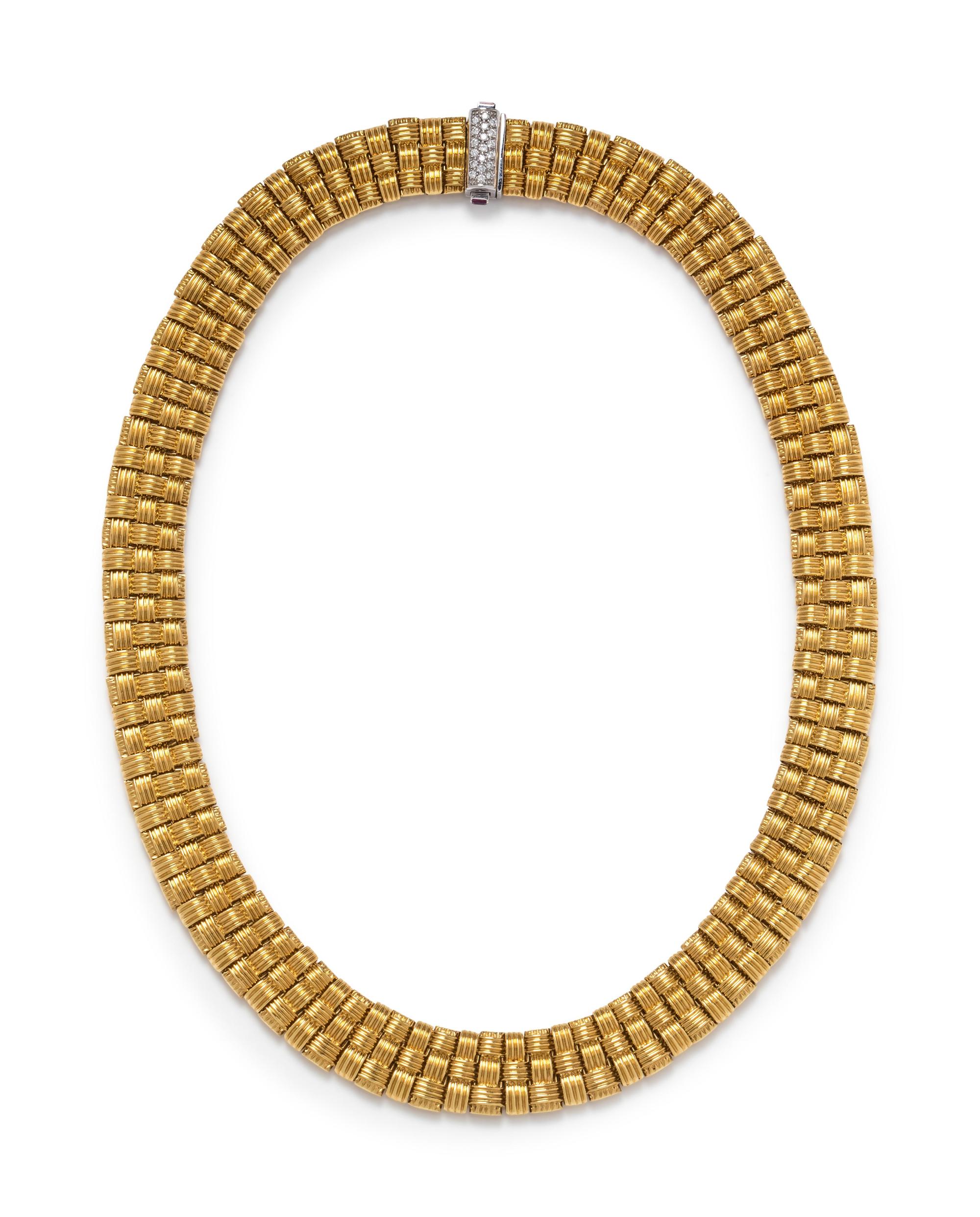 Roberto Coin, Yellow Gold and Diamond 'Appassionata' Necklace