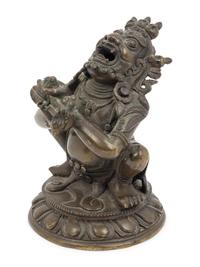 A Tibetan Bronze Figure of Vajradaka