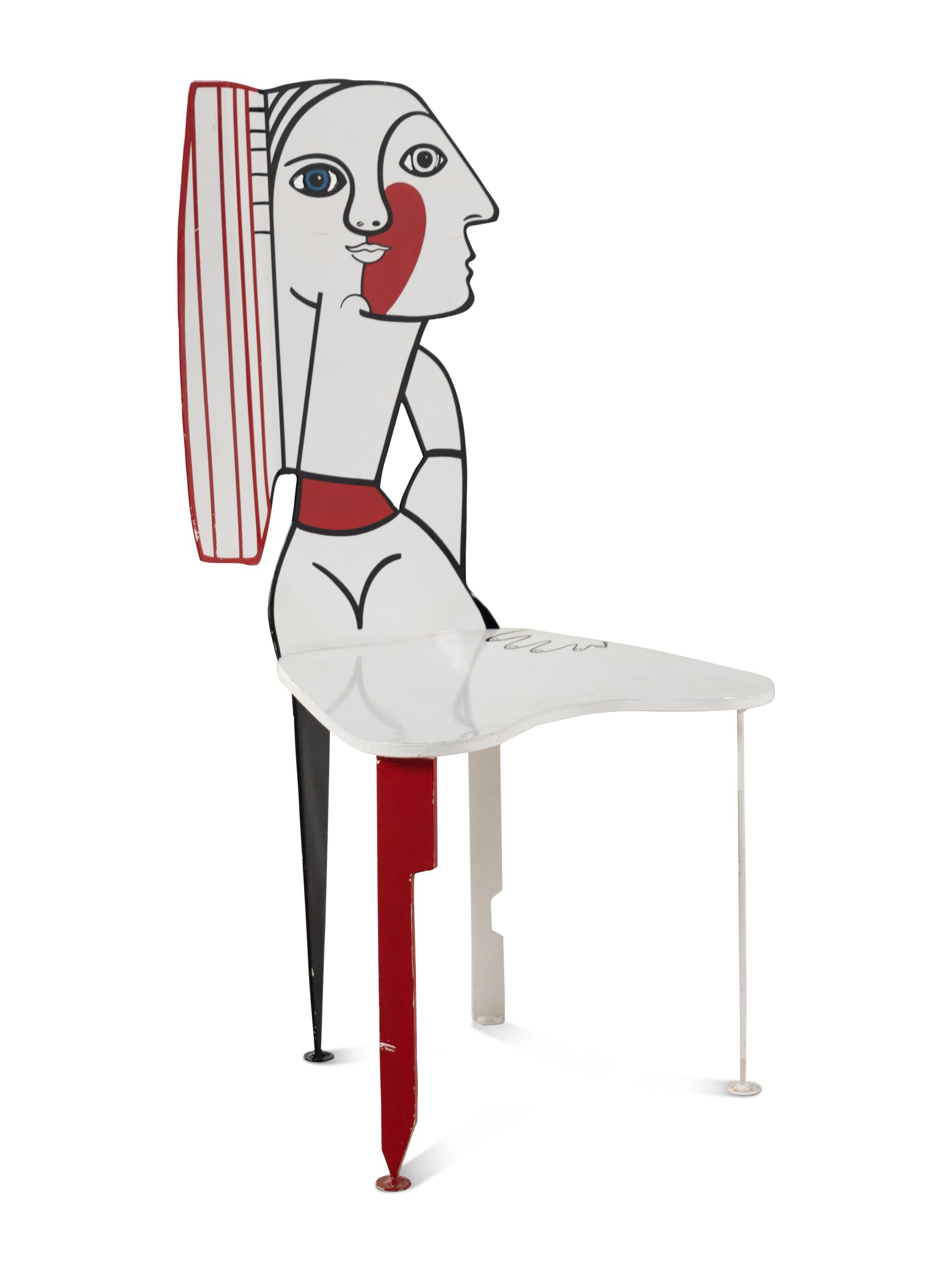 Two Pablo Picasso Style Figural Chairs