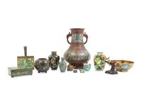 13 Chinese Mixed Metal Enameled Articles