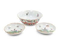Three Famille Rose Porcelain Wares