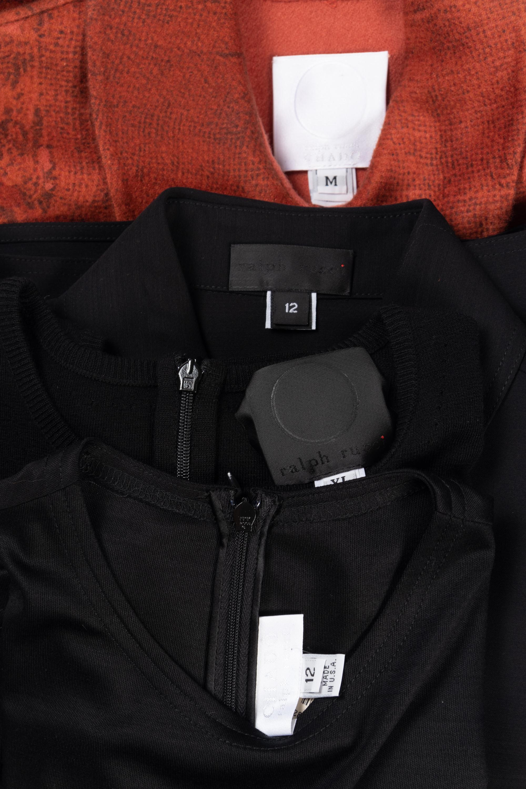 Four Ralph Rucci Items: Three Tops and One Cashmere Jacket