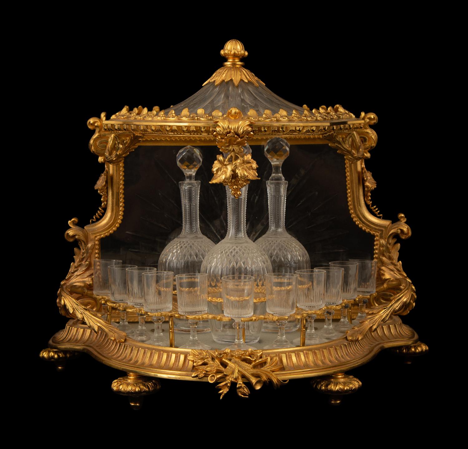 A French Gilt Bronze and Cut Glass Tantalus