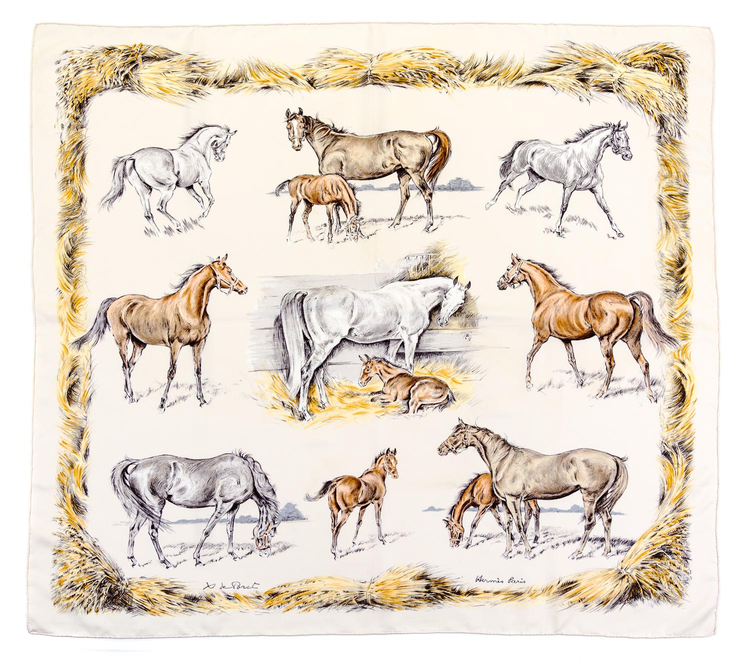 An Hermes 90cm Silk Scarf, 36" x 36".